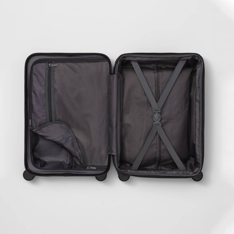 slide 3 of 6, Hardside Carry On Spinner Suitcase Muddy Aqua - Made By Design, 1 ct
