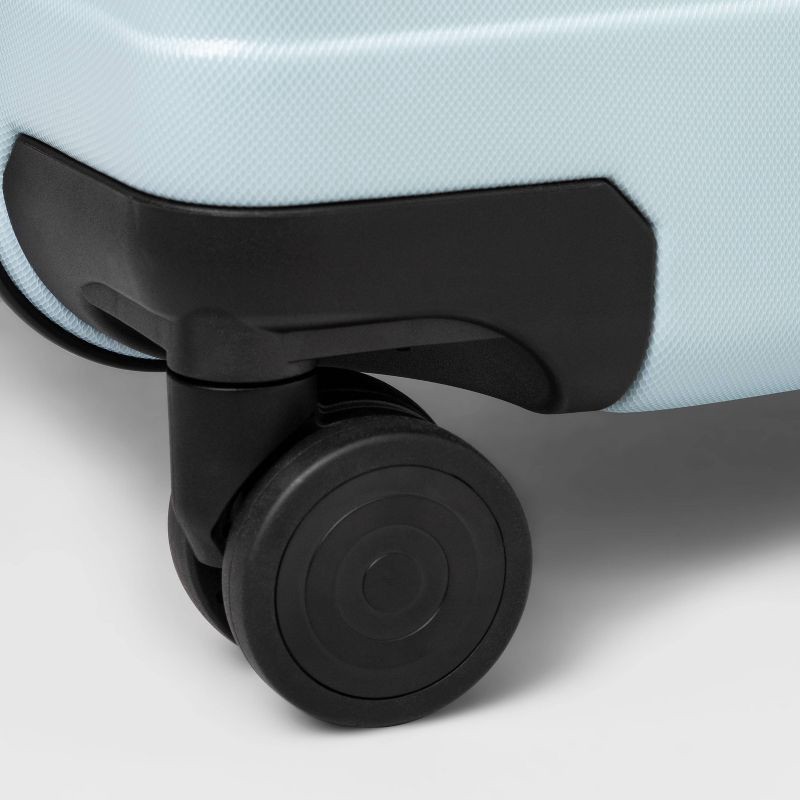 slide 5 of 6, Hardside Carry On Spinner Suitcase Muddy Aqua - Made By Design, 1 ct