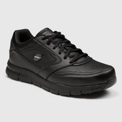 S Sport By Skechers Men's Brise Slip Resistant Sneakers - Black 10: Lace Up, Cushioned Insole, Non Skid Tread
