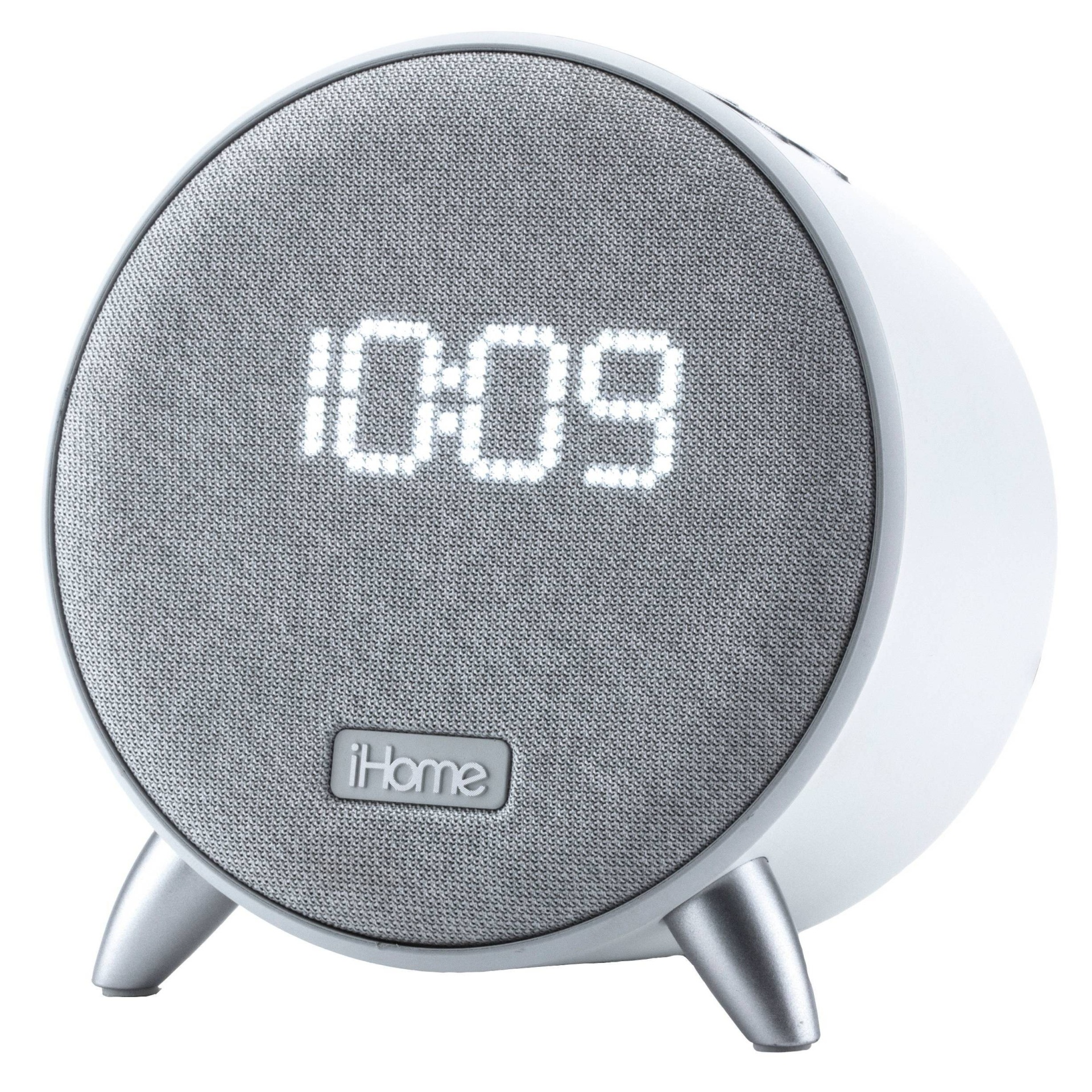 slide 1 of 12, iHome Bluetooth Alarm Clock with Dual USB Charging and Nightlight - White/White, 1 ct