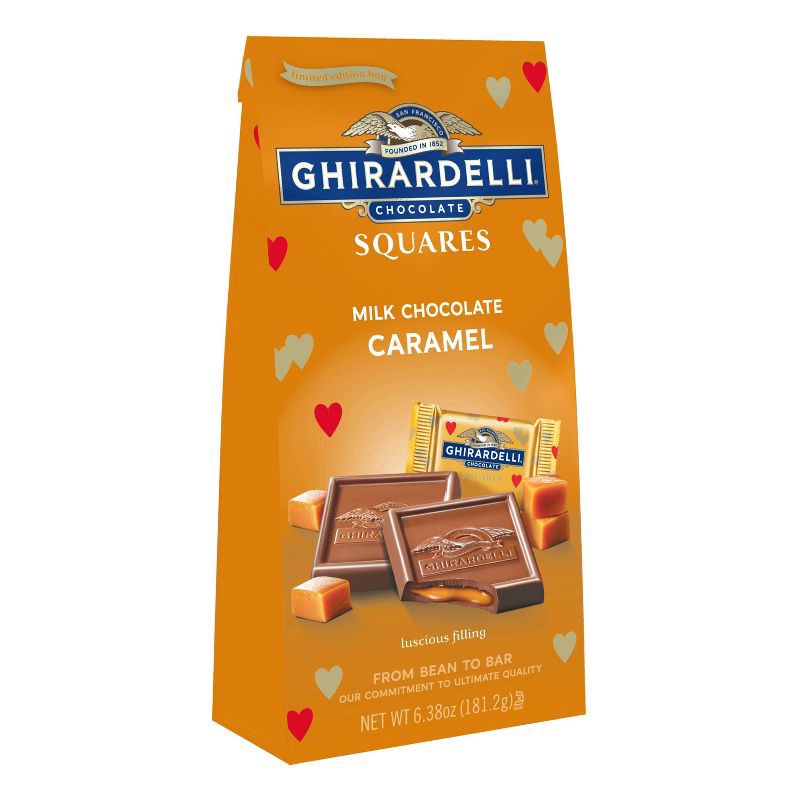 slide 1 of 5, Ghirardelli Valentine's Day Milk & Caramel Tween Bag - 6.38oz, 6.38 oz