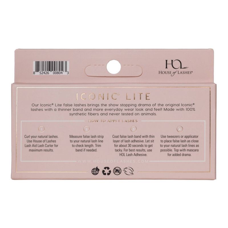 slide 2 of 2, House of Lashes Iconic Lite Soft Volume Faux Mink Fibers False Eyelashes - 1pr, 1 ct