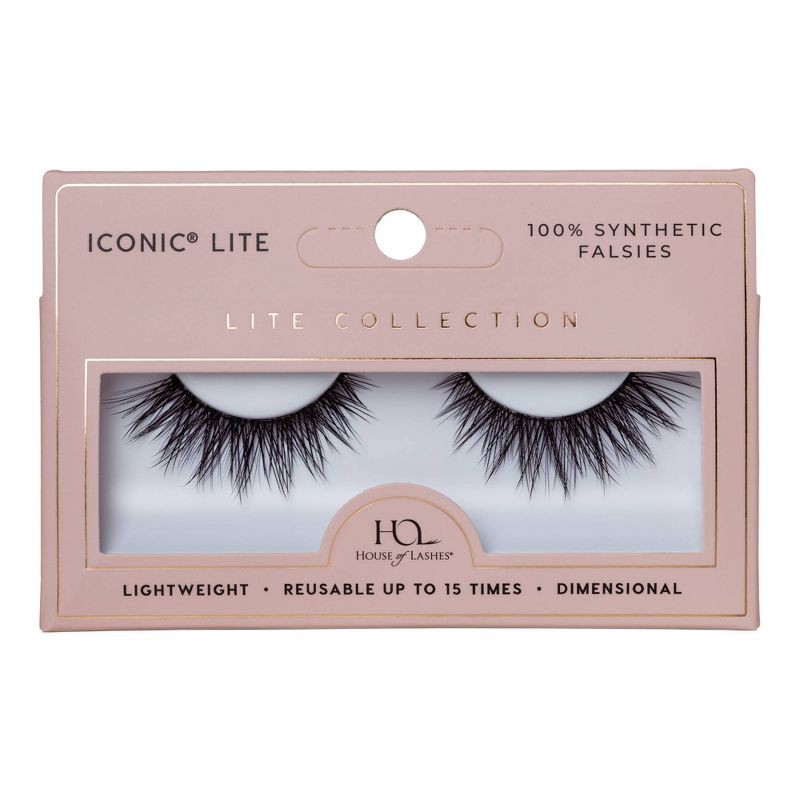 slide 1 of 2, House of Lashes Iconic Lite Soft Volume Faux Mink Fibers False Eyelashes - 1pr, 1 ct