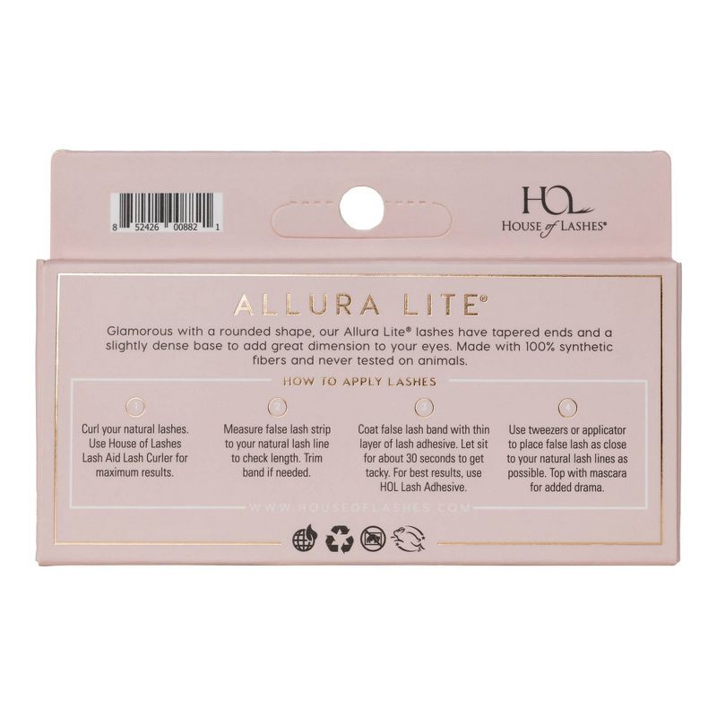 slide 2 of 2, House of Lashes Allura Lite Soft Volume 100% Cruelty-Free Faux Mink Fibers False Eyelashes - 1pr, 1 ct