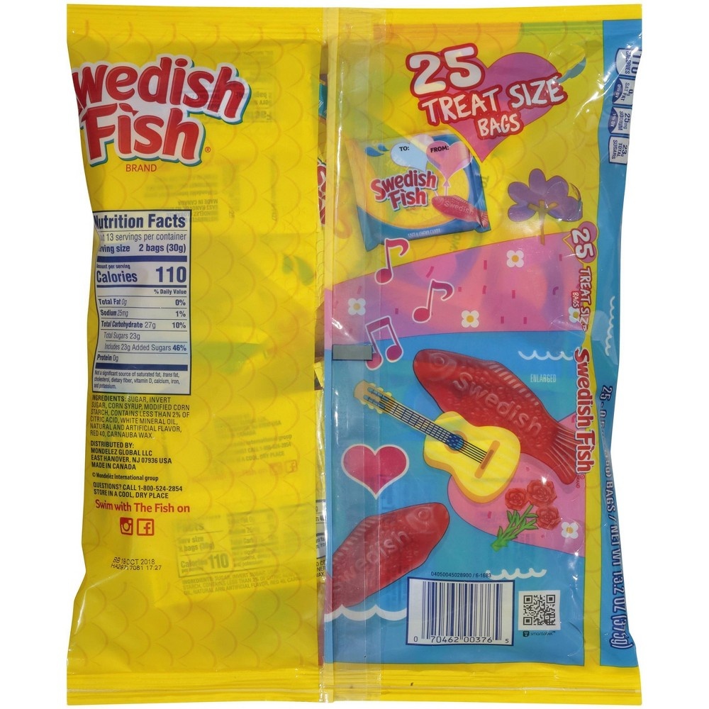 slide 2 of 4, Swedish Fish Valentine's Day Exchange Treat Size, 13.2 oz, 25 ct