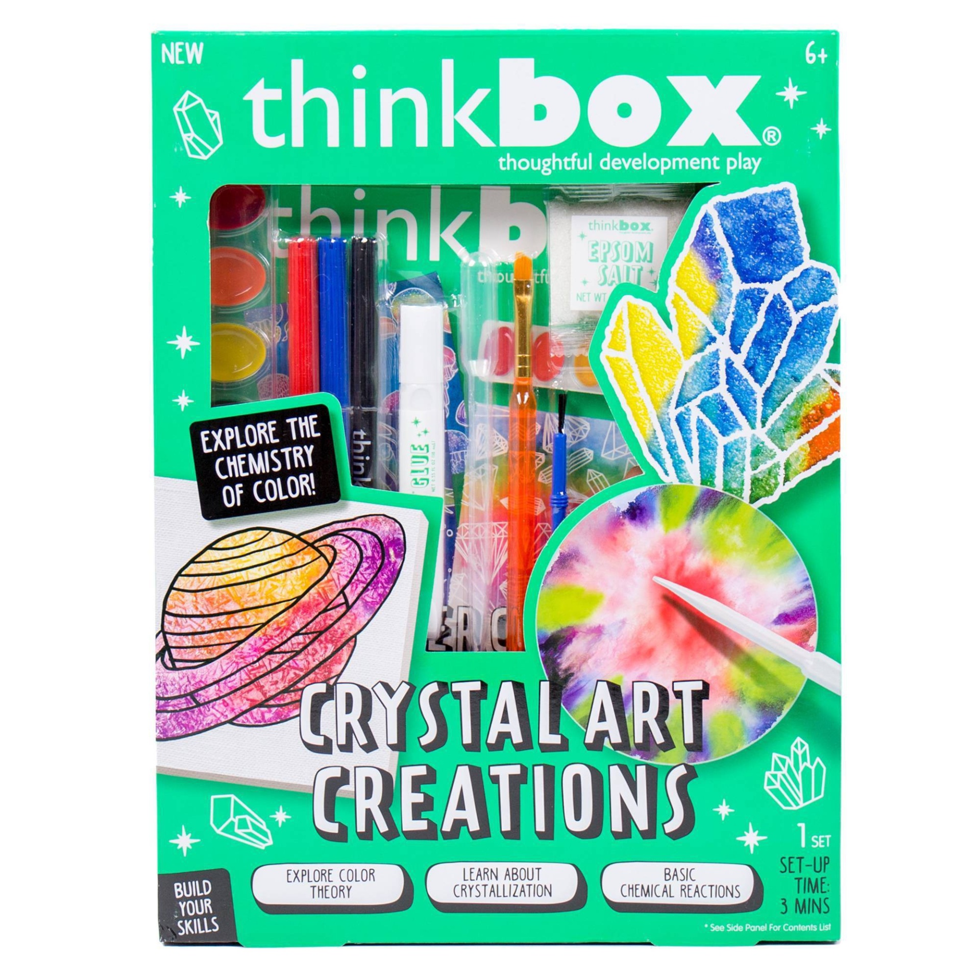 slide 1 of 5, Think Box Thinkbox Crystal Art Creations Craft Activity Kit, 12 ct