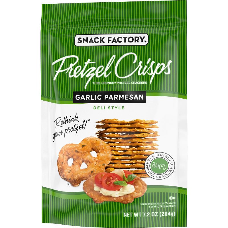 slide 7 of 12, Snack Factory Garlic Parmesan Pretzel Crisps - 7.2oz, 7.2 oz