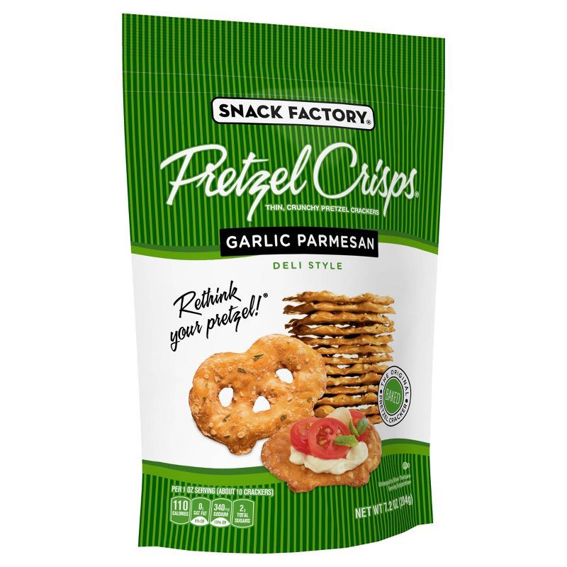 slide 8 of 12, Snack Factory Garlic Parmesan Pretzel Crisps - 7.2oz, 7.2 oz
