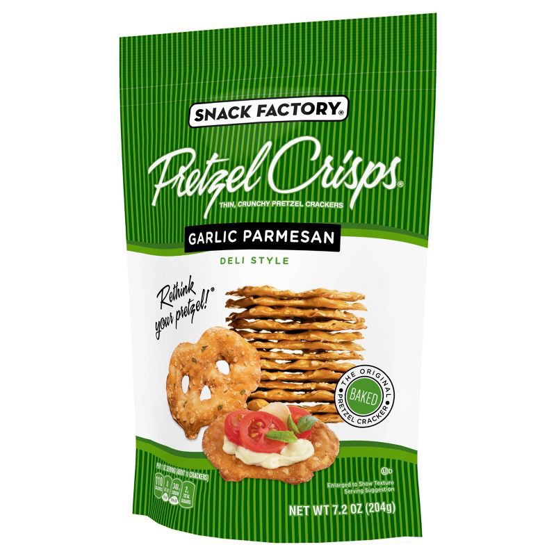 slide 9 of 12, Snack Factory Garlic Parmesan Pretzel Crisps - 7.2oz, 7.2 oz