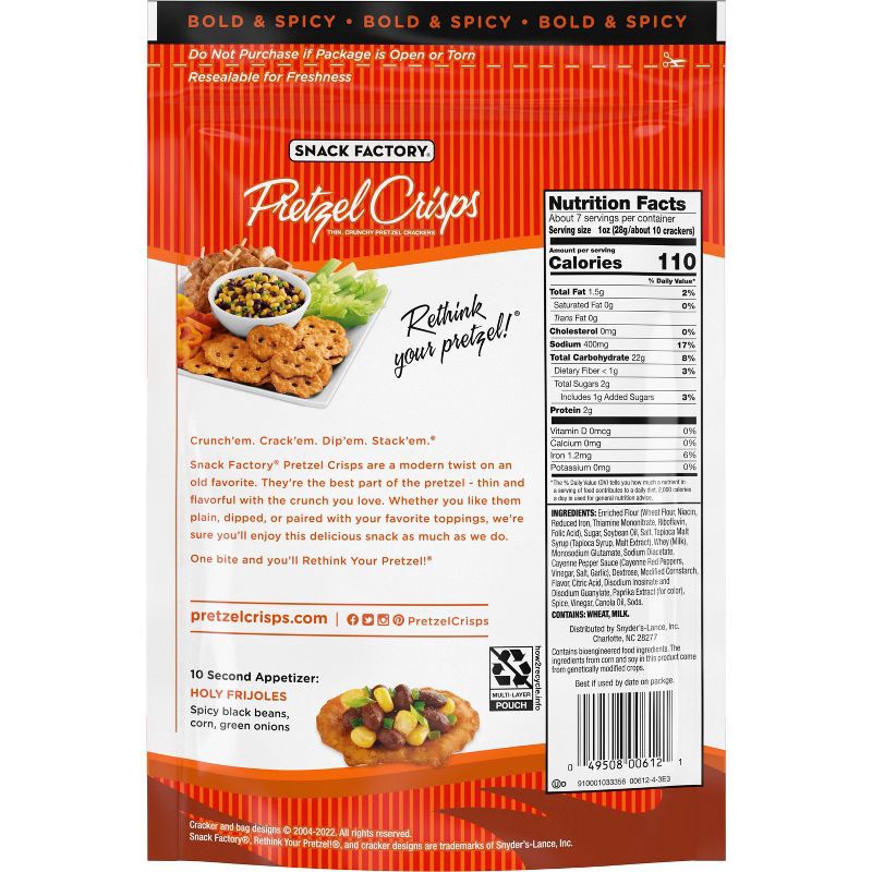 slide 4 of 11, Snack Factory Buffalo Wing Pretzel Crisps - 7.2oz, 7.2 oz