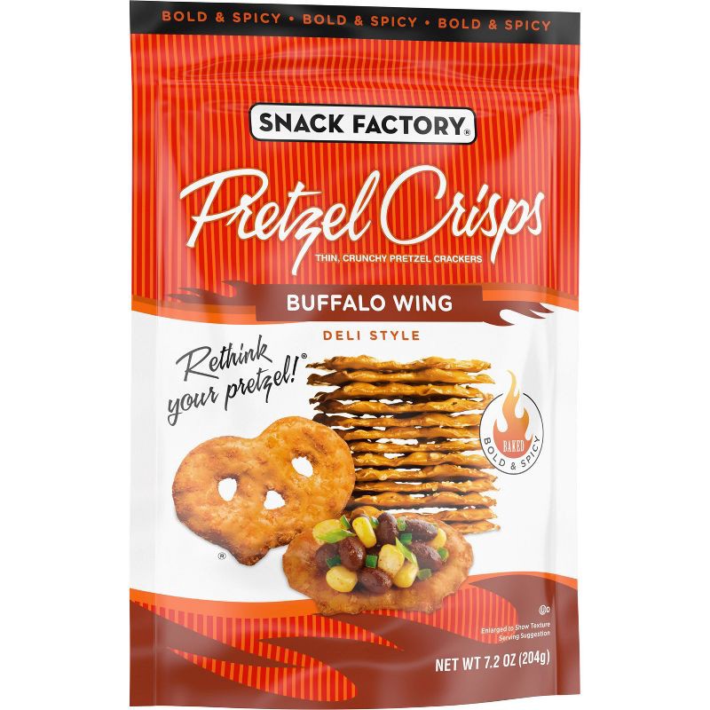 slide 6 of 11, Snack Factory Buffalo Wing Pretzel Crisps - 7.2oz, 7.2 oz