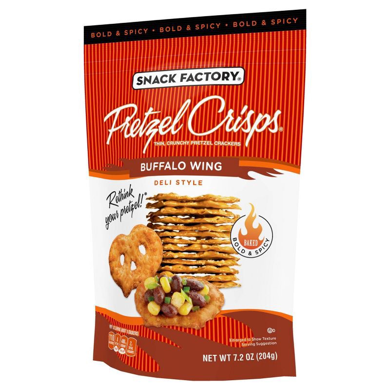 slide 9 of 11, Snack Factory Buffalo Wing Pretzel Crisps - 7.2oz, 7.2 oz