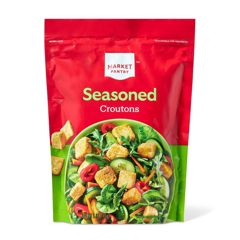 slide 1 of 3, Seasoned Croutons - 5oz - Market Pantry™, 5 oz