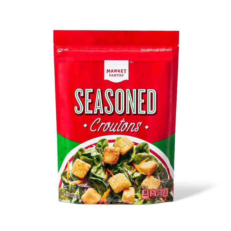 slide 1 of 3, Seasoned Croutons - 5oz - Market Pantry™, 5 oz