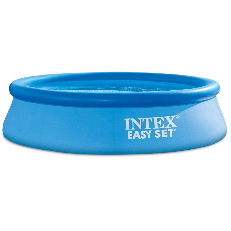 slide 1 of 3, Intex 10' x 30" Easy Set Round Inflatable Above Ground Pool with Filter Pump, 1 ct