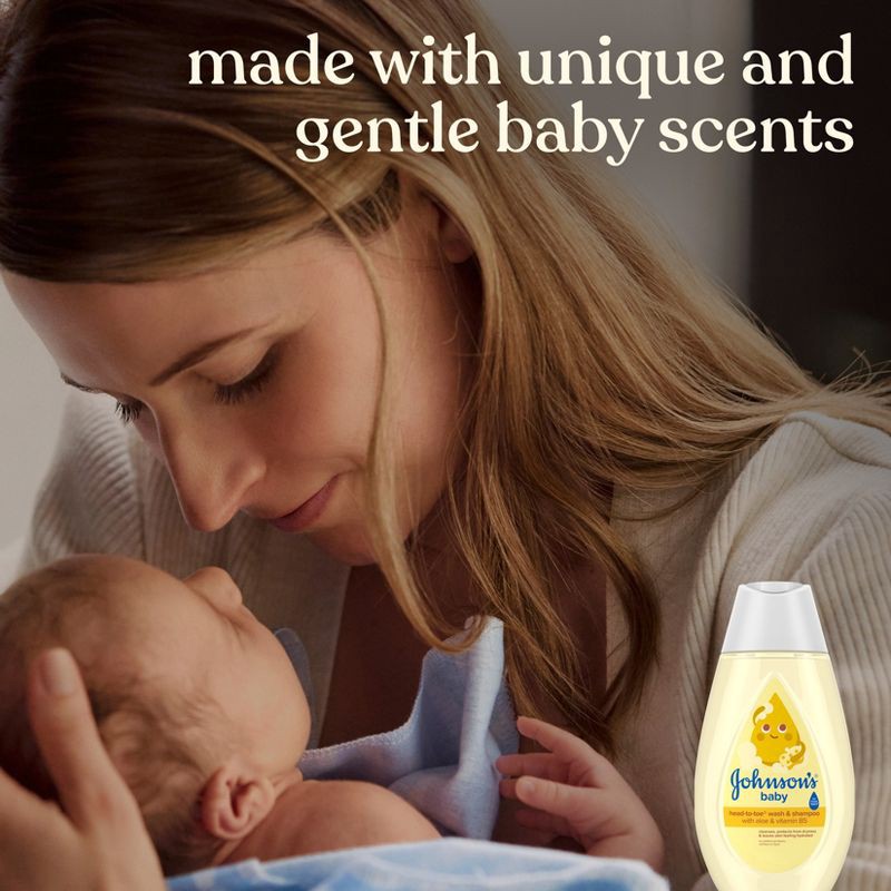 slide 5 of 8, Johnson's Head-To-Toe Gentle Baby Body Wash & Shampoo, Travel Size - 3.4 fl oz, 3.4 fl oz