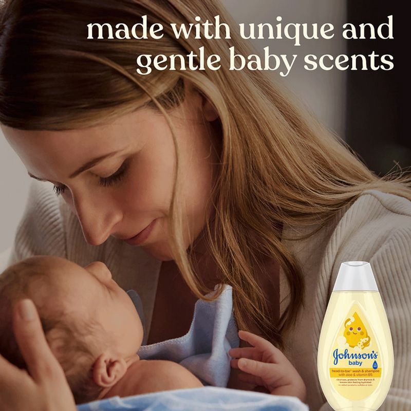 slide 8 of 8, Johnson's Head-To-Toe Gentle Baby Body Wash & Shampoo, Travel Size - 3.4 fl oz, 3.4 fl oz