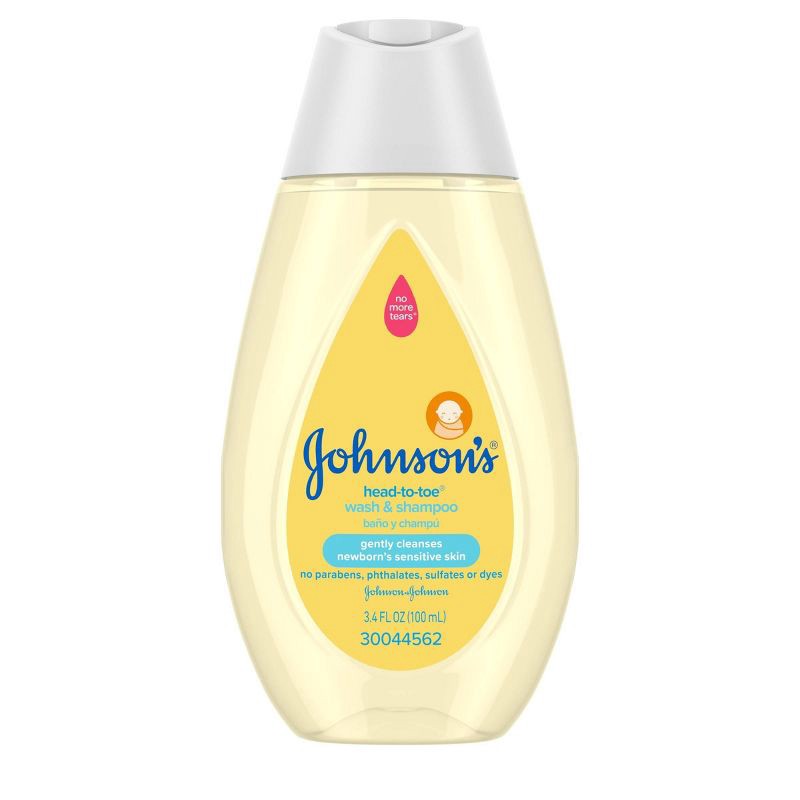 slide 1 of 8, Johnson's Head-To-Toe Gentle Baby Body Wash & Shampoo, Travel Size - 3.4 fl oz, 3.4 fl oz