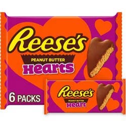Reese's Valentine's Day Peanut Butter Hearts Candy - 1.2oz/6ct