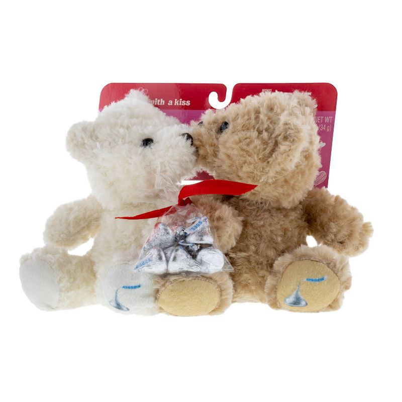 slide 1 of 3, Galerie Hershey's Kisses Valentine's Kissing Bears with Chocolate - 1.2oz, 1.2 oz