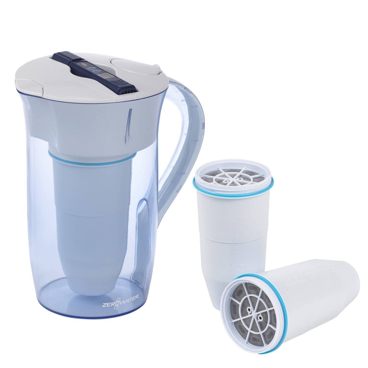 slide 1 of 4, ZeroWater 10-Cup Ready Pour Water Purification Pitcher Bundle, 1 ct