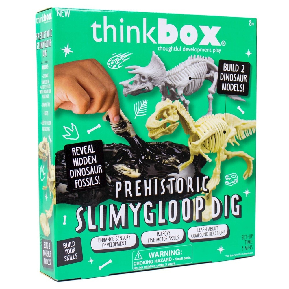 slide 4 of 5, Think Box Thinkbox Prehistoric Slimy Gloop Dig Craft Activity Kit, 34 ct