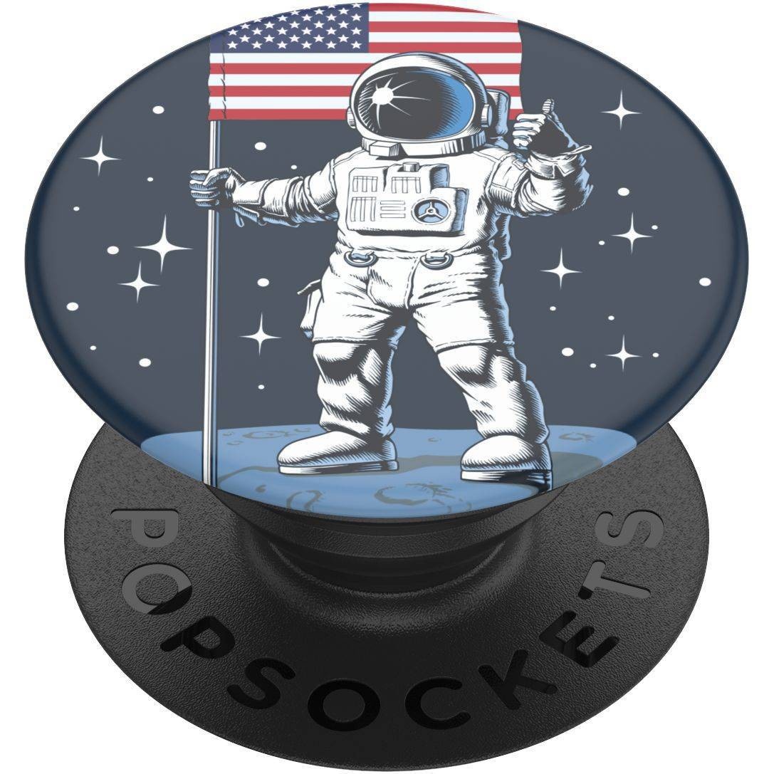 slide 1 of 5, PopSockets PopGrip Cell Phone Grip & Stand - Man on the Moon, 1 ct