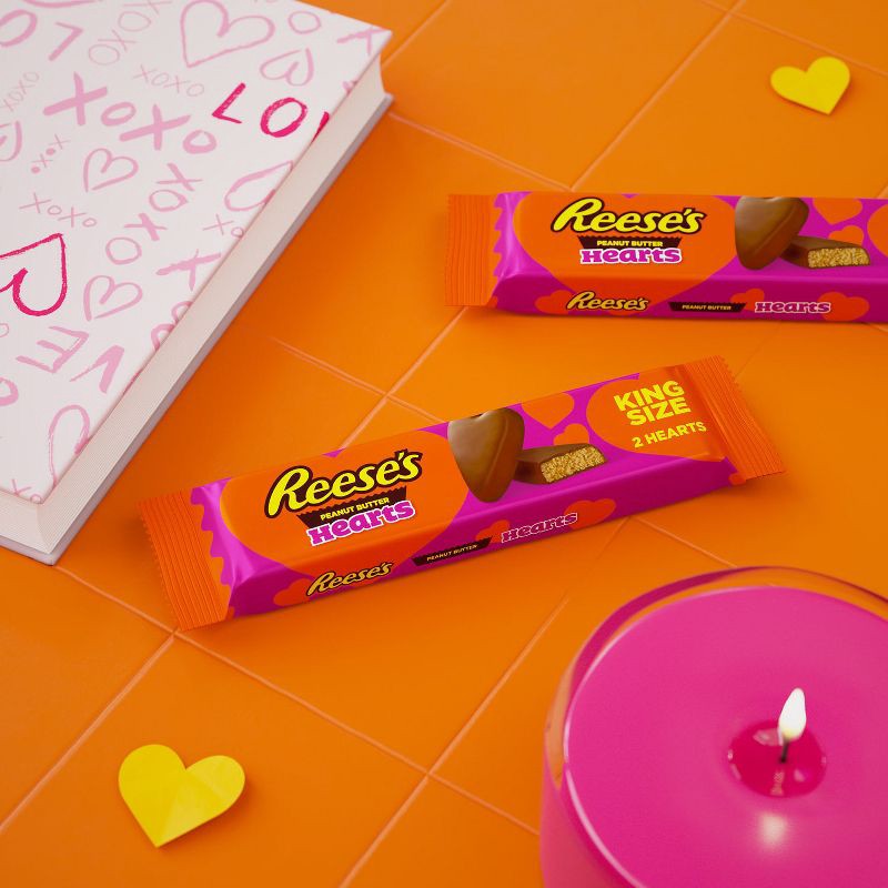 slide 3 of 7, Reese's Valentine's Day Peanut Butter Candy King Size - 2.4oz/2ct, 2.4 oz, 2 ct