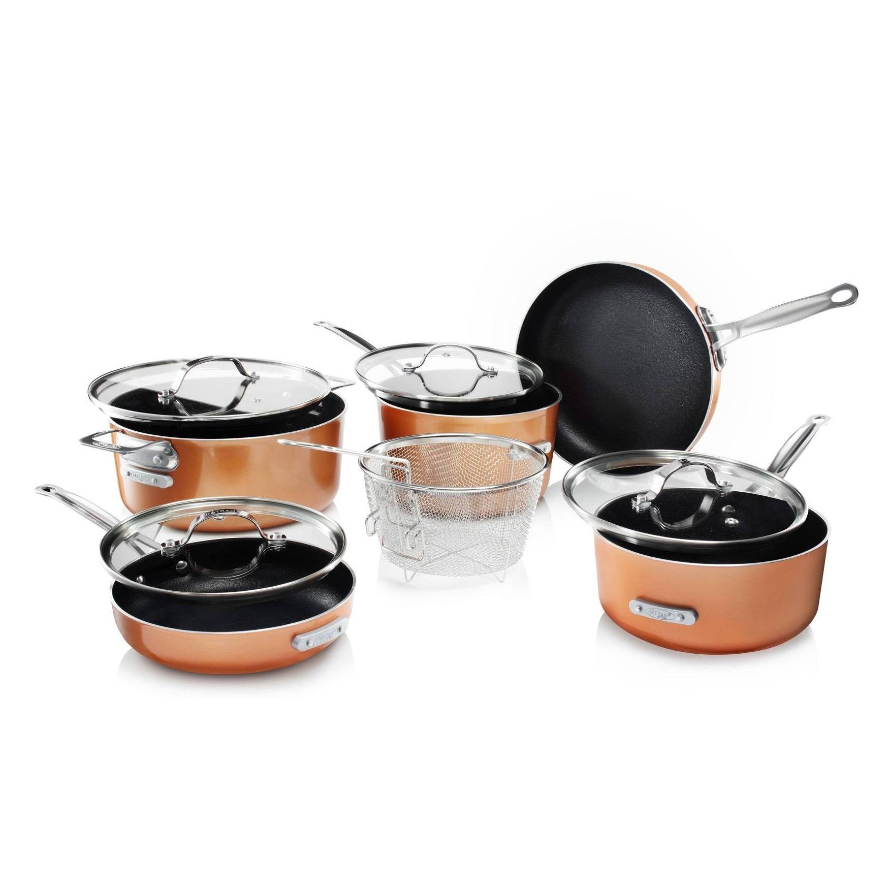 slide 1 of 6, As Seen on TV Gotham Steel Stackmaster Cookware Set, 10 ct