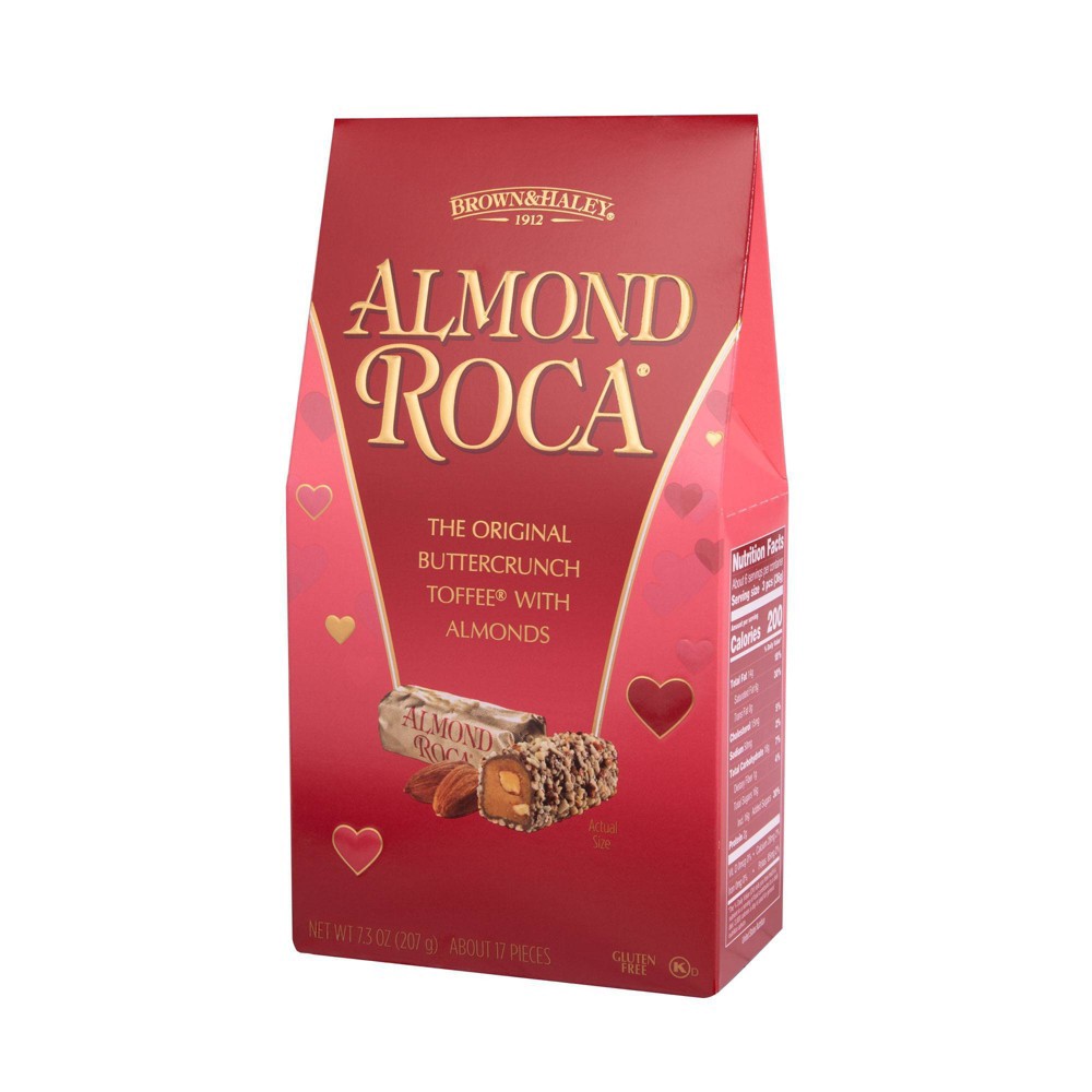 slide 3 of 5, Almond Roca Valentine's Day Buttercrunch Toffee with Almonds, 7.3 oz