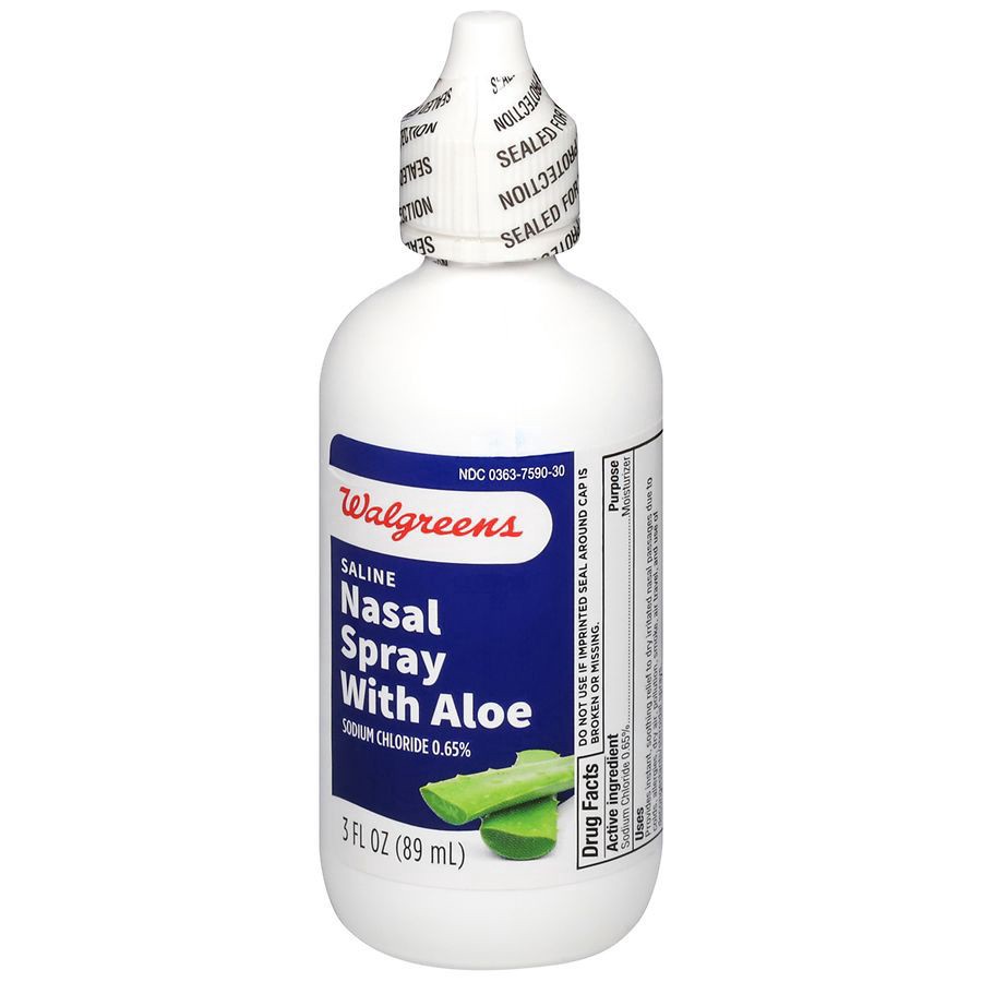 slide 4 of 4, Walgreens Saline Nasal Spray With Aloe, 3 fl oz