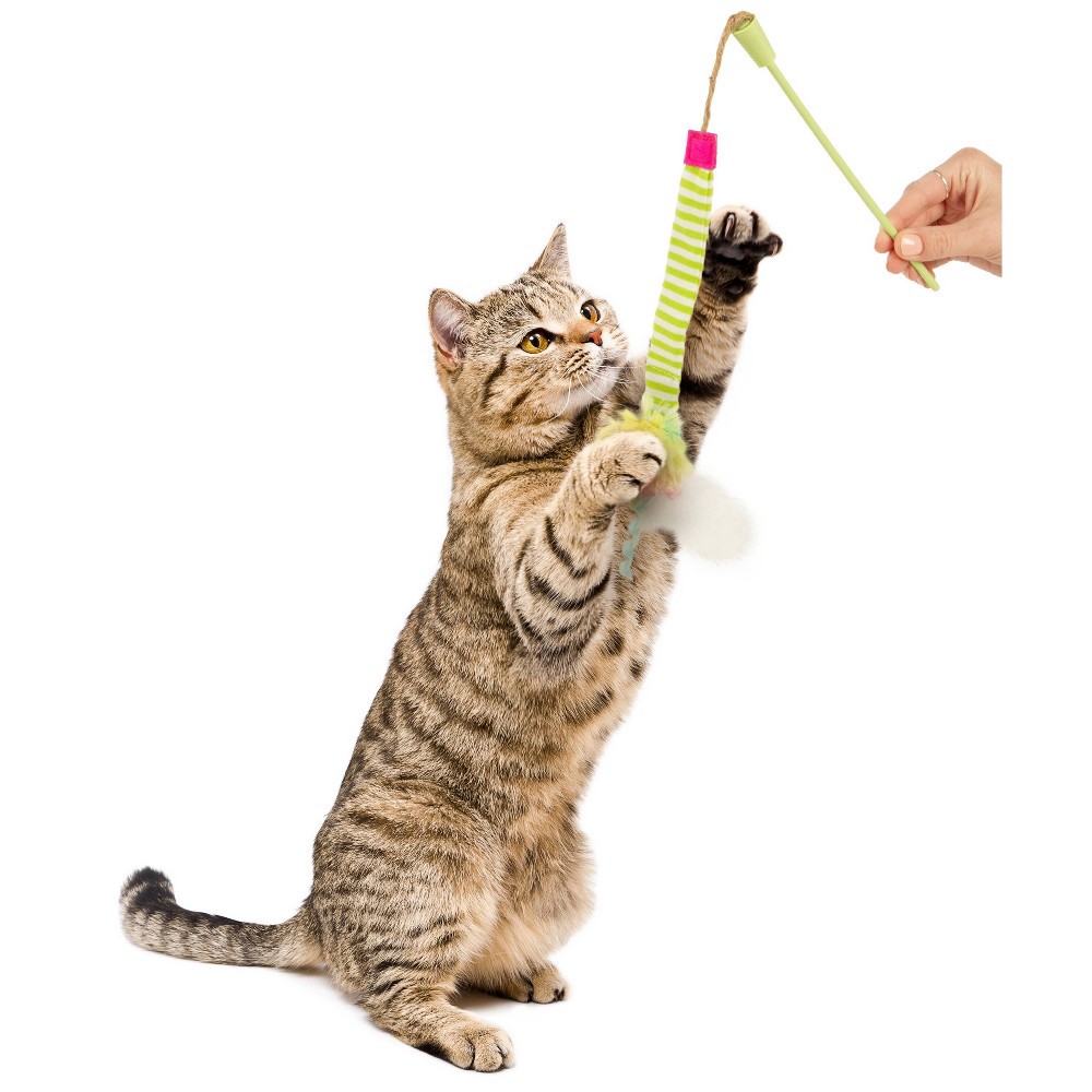 slide 4 of 6, SmartyKat Silly Swinger Cat Toy Wand, 1 ct