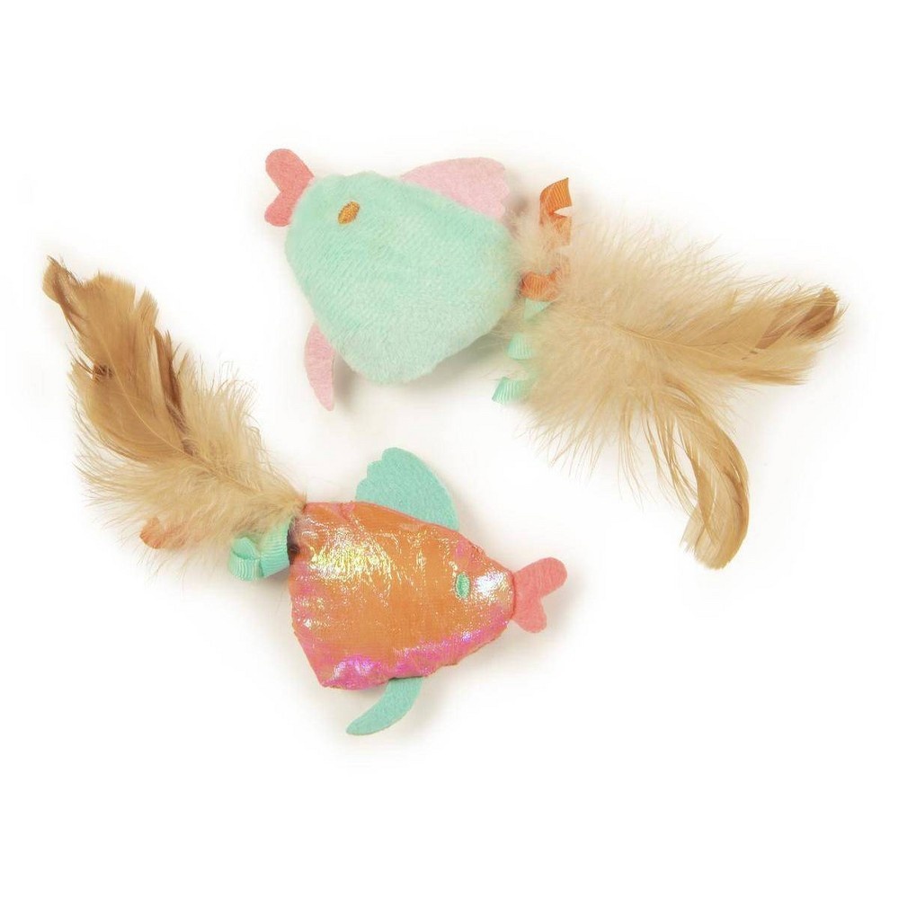 slide 2 of 7, SmartyKat Silly Swimmers Catnip Cat Toy - Set of 2, 1 ct