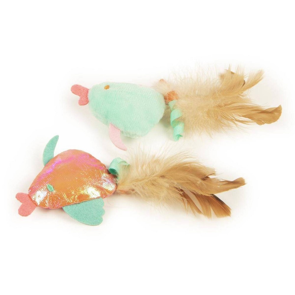 slide 4 of 7, SmartyKat Silly Swimmers Catnip Cat Toy - Set of 2, 1 ct