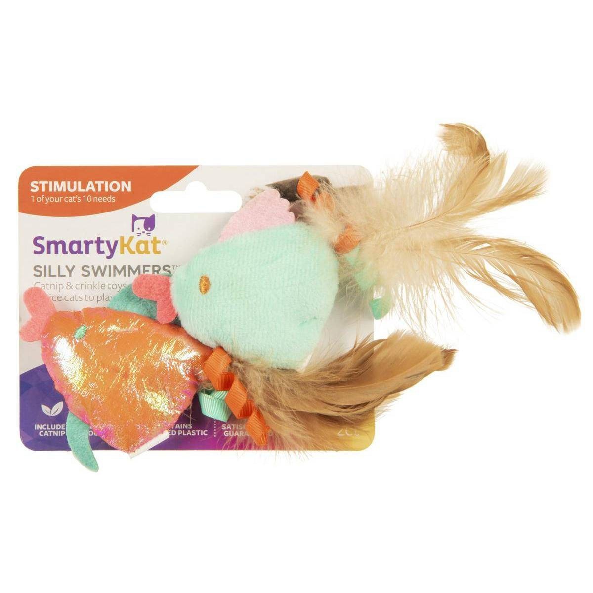 slide 1 of 7, SmartyKat Silly Swimmers Catnip Cat Toy - Set of 2, 1 ct