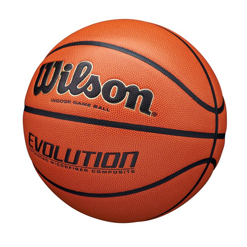 slide 2 of 7, Wilson 29.5" Evolution Basketball: Composite Leather, Indoor/Outdoor Use, 1 ct
