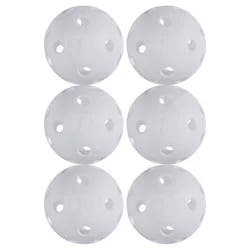 Franklin Sports Indestructible Baseball - White: Polyethylene Training Balls, Set of 6