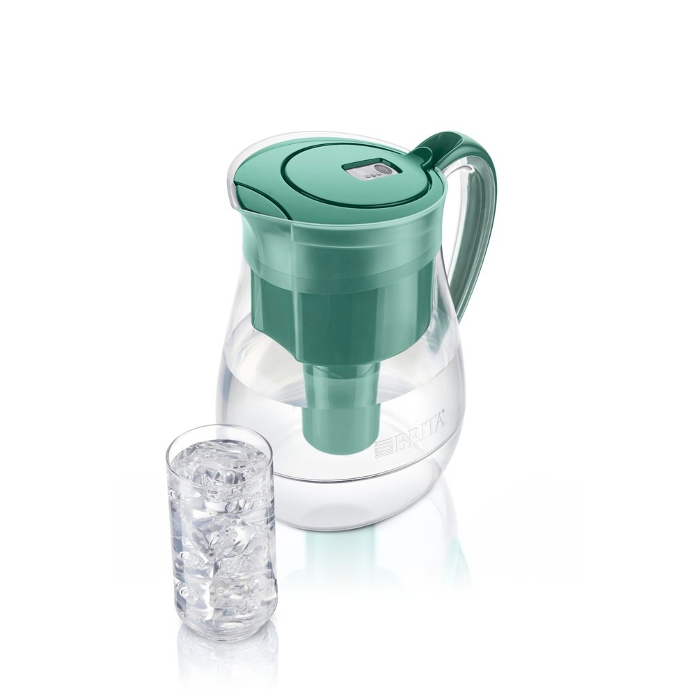 slide 2 of 6, Brita Monterey Pitcher With 'Longlast' Green, 1 ct