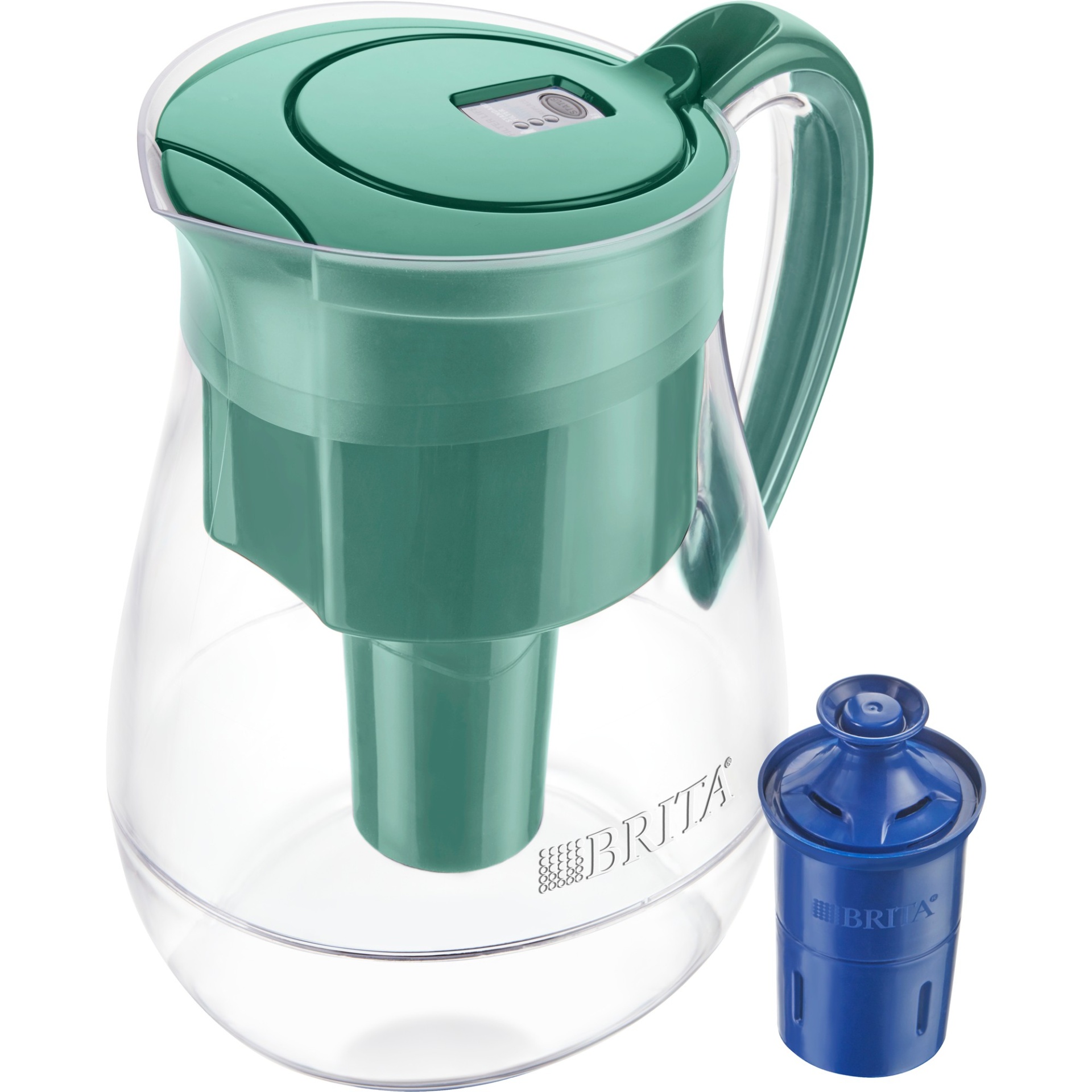 slide 1 of 6, Brita Monterey Pitcher With 'Longlast' Green, 1 ct