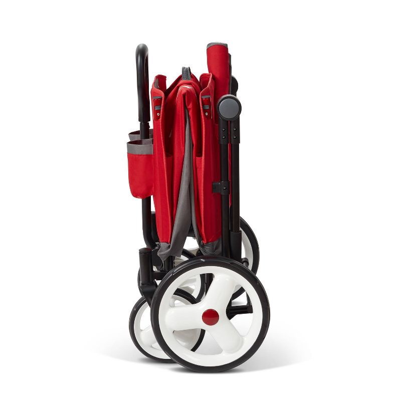 slide 4 of 18, Radio Flyer Convertible Kid & Cargo Stroller Wagon with Canopy: Steel & Plastic Frame, 1 ct