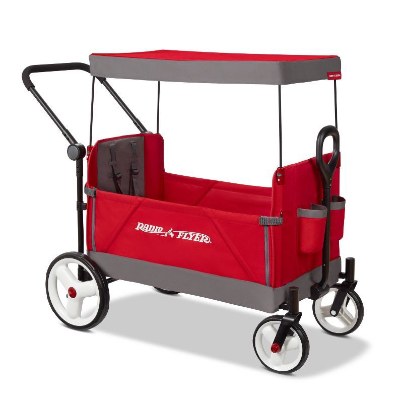 slide 1 of 18, Radio Flyer Convertible Stroller Wagon with Canopy, 1 ct