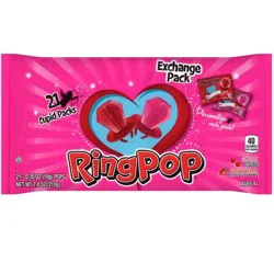 Ring Pop Valentine's Classroom Exchange Candy Bag - 7.4oz/21ct