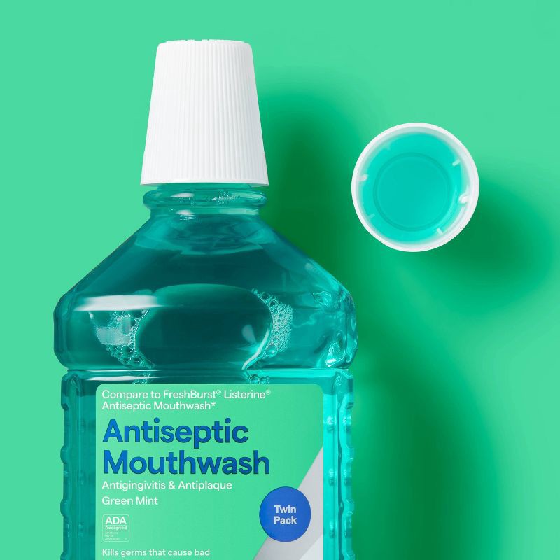 slide 2 of 4, Antiseptic Mouthwash Spring Mint - 101.44 fl oz/2pk - up&up™, 101.44 fl oz, 2 ct