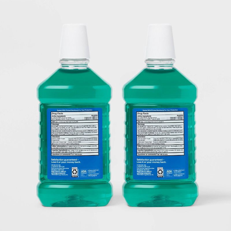 slide 4 of 4, Antiseptic Mouthwash Spring Mint - 101.44 fl oz/2pk - up&up™, 101.44 fl oz, 2 ct