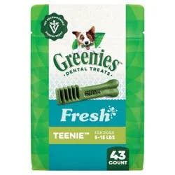 Greenies Teenie Chewy Dental Dog Treats Fresh Mint and Spearmint - 12oz/43ct