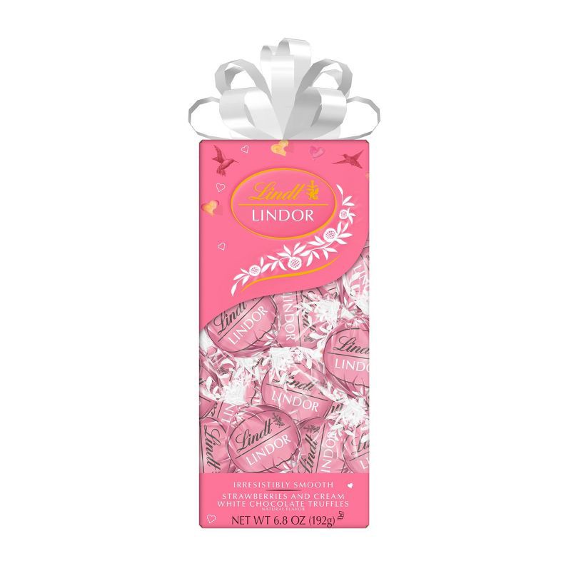 slide 1 of 7, Lindt Lindor Valentine's Strawberries and Cream White Chocolate Truffles - 6.8oz, 6.8 oz