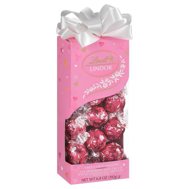 slide 2 of 7, Lindt Lindor Valentine's Strawberries and Cream White Chocolate Truffles - 6.8oz, 6.8 oz