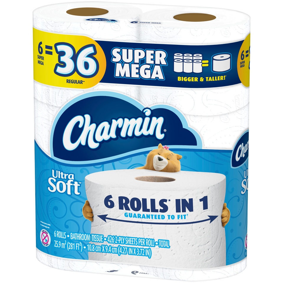 slide 3 of 3, Charmin Ultra Soft Toilet Paper, 6 ct