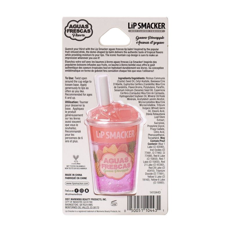 slide 3 of 3, Lip Smacker Aguas Frescas Lip Balm - Guava Pineapple - 0.26oz, 0.26 oz