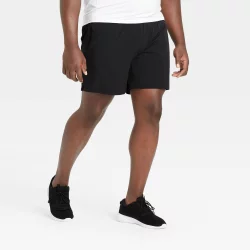 Men's Stretch Woven Shorts 7" - All in Motion Black L